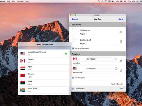 Screenshot of Snapfax for Mac